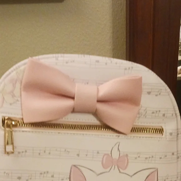 Disney Aristocats Marie Music Notes and Pink Bow Backpack NWOT - Picture 4 of 8